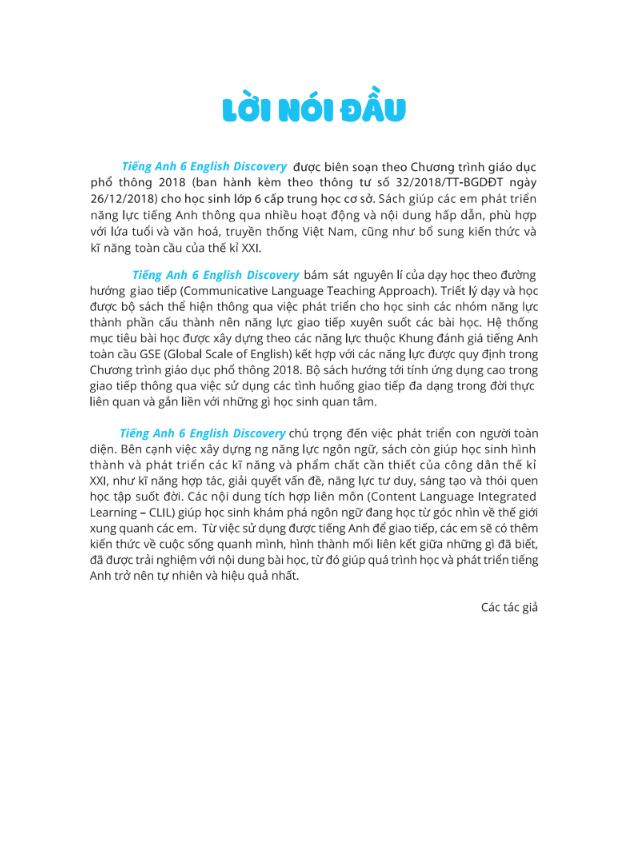 tiếng anh 6 - english discovery - students' book