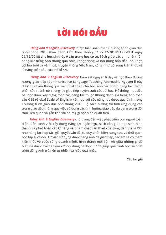 tiếng anh 9 - english discovery - students' book