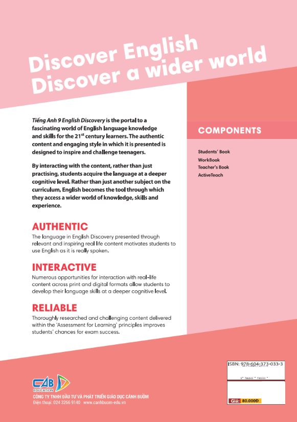 tiếng anh 9 - english discovery - workbook
