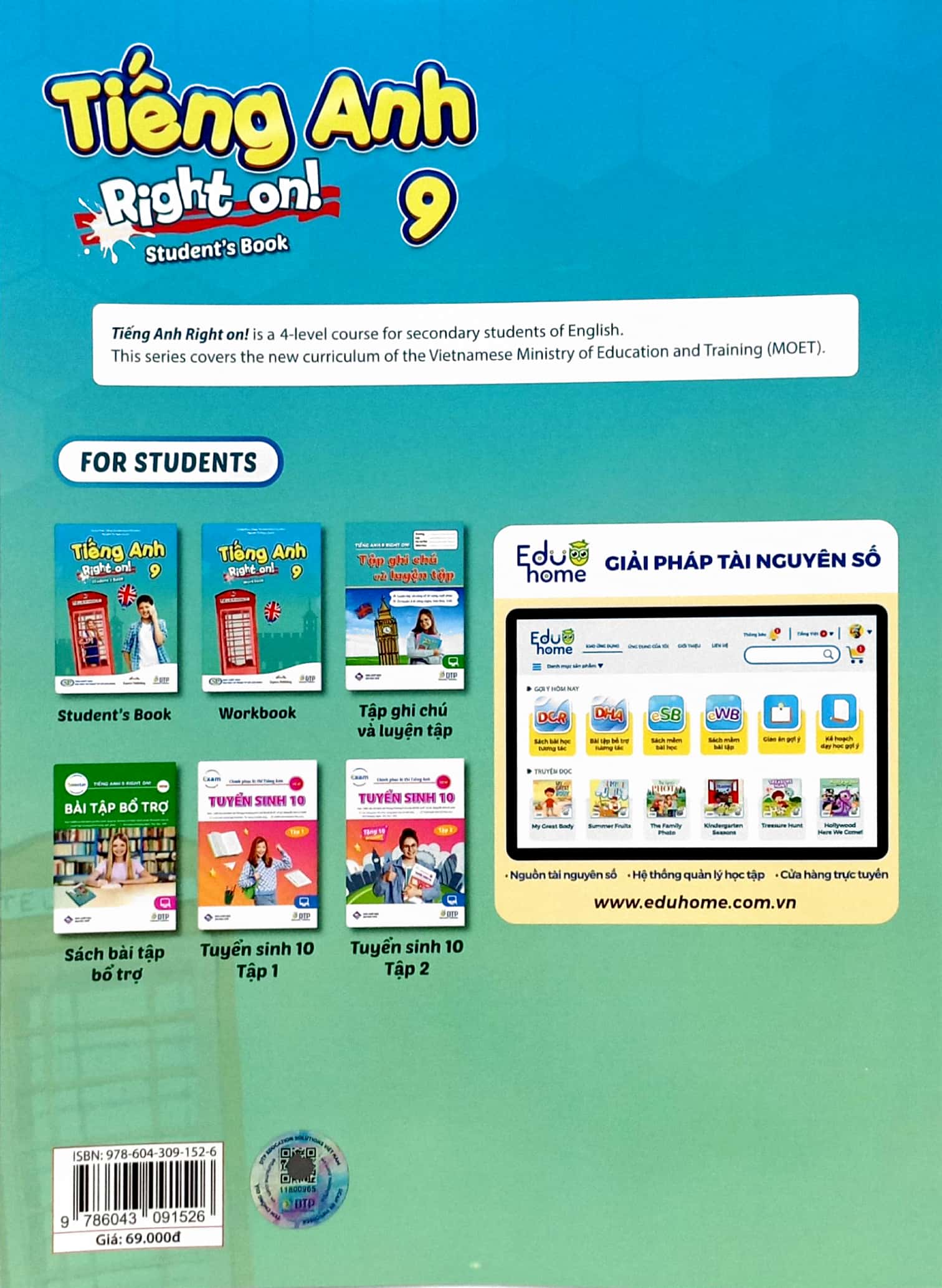 tiếng anh 9 right on! - student's book (chuẩn)