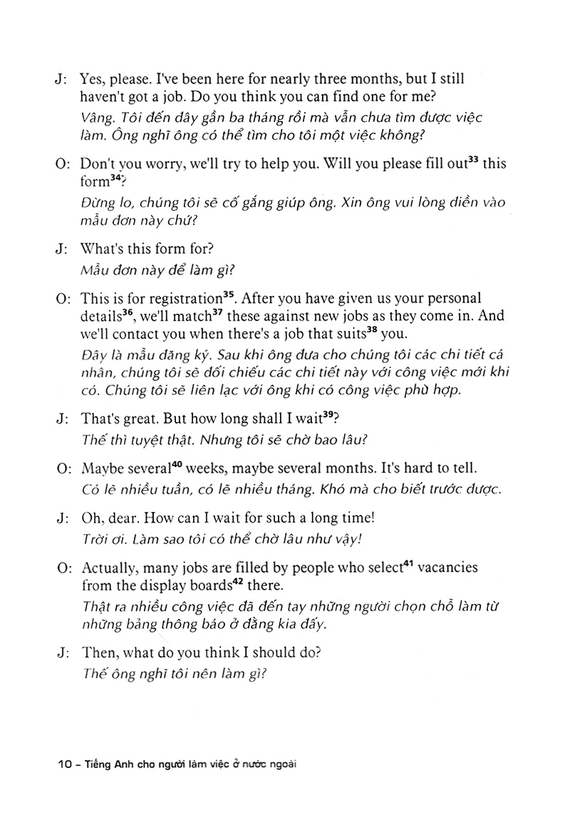 tiếng anh cho người làm việc ở nước ngoài