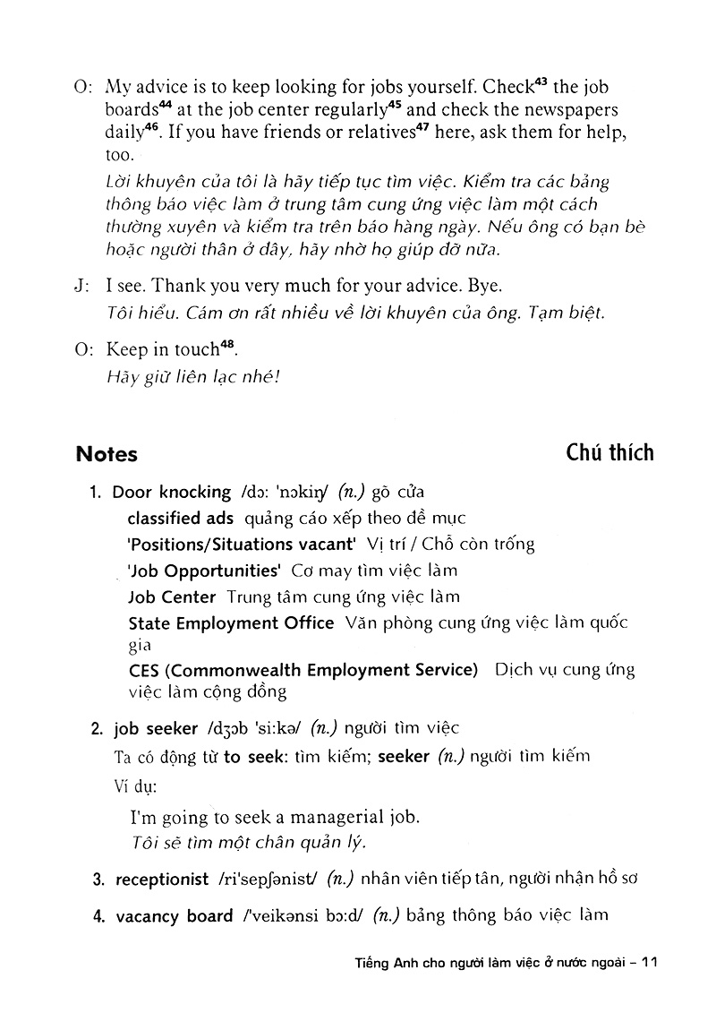 tiếng anh cho người làm việc ở nước ngoài