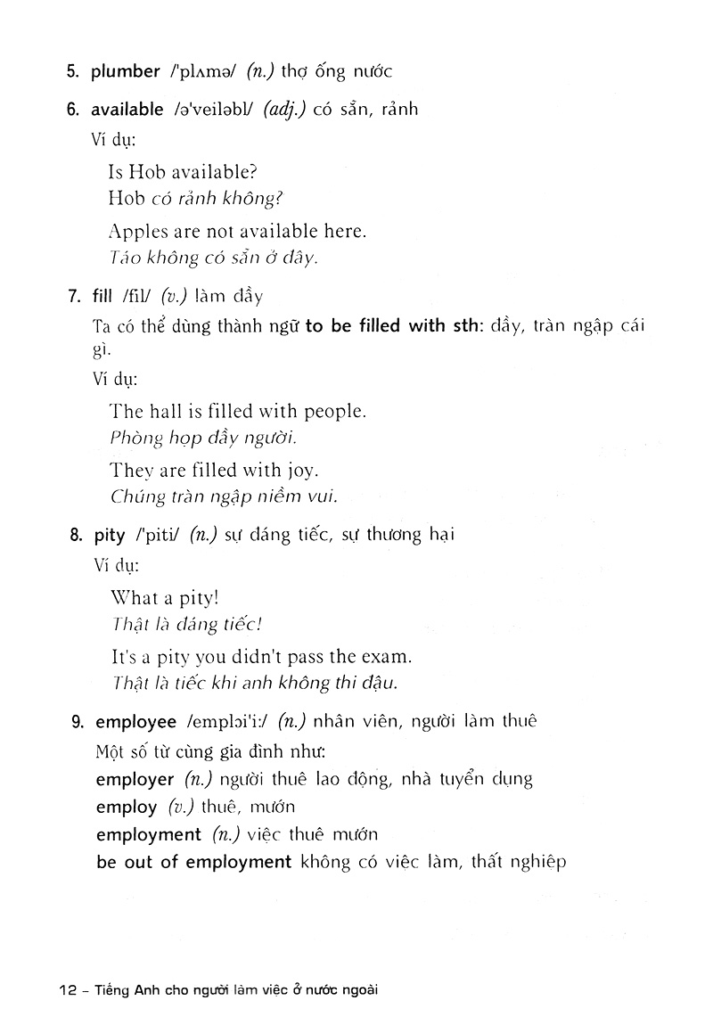 tiếng anh cho người làm việc ở nước ngoài