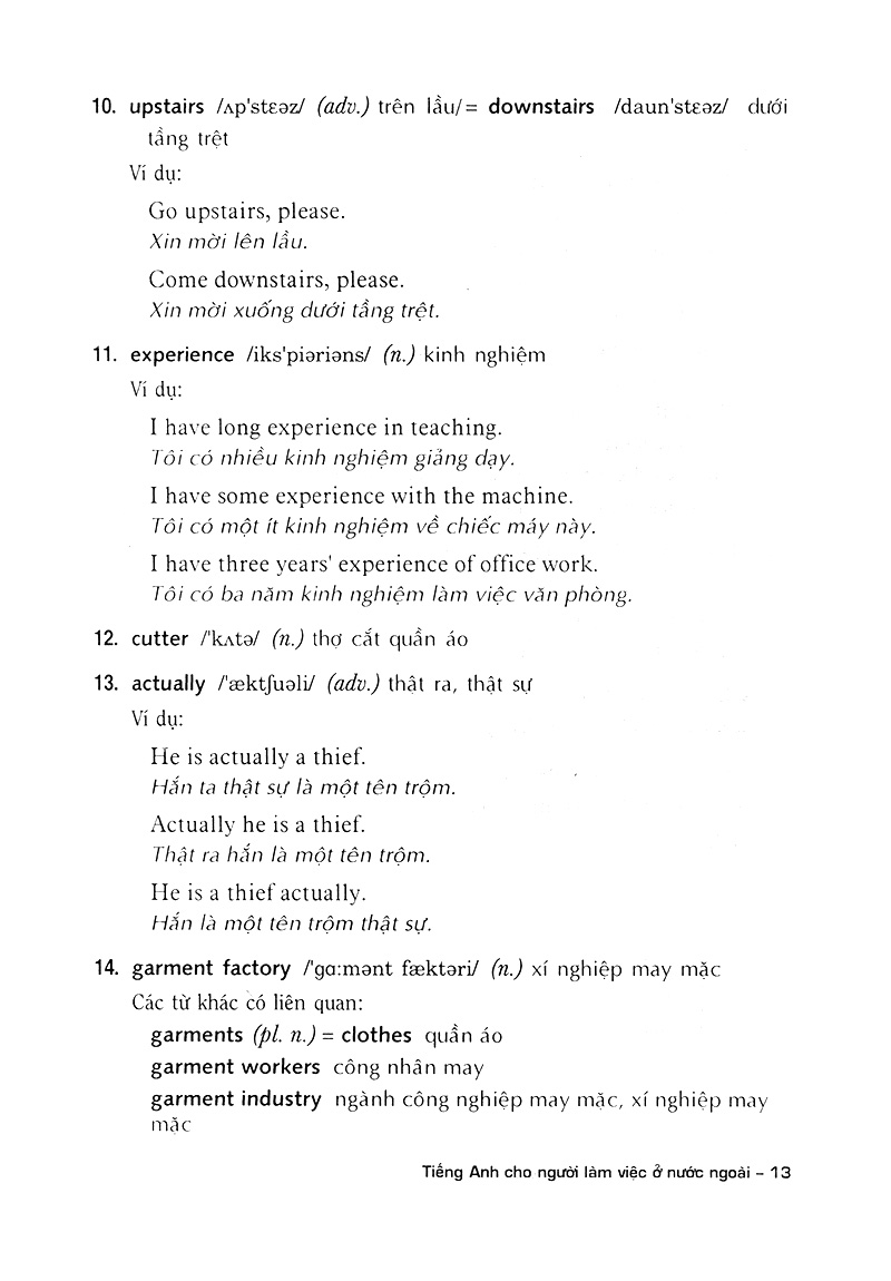 tiếng anh cho người làm việc ở nước ngoài