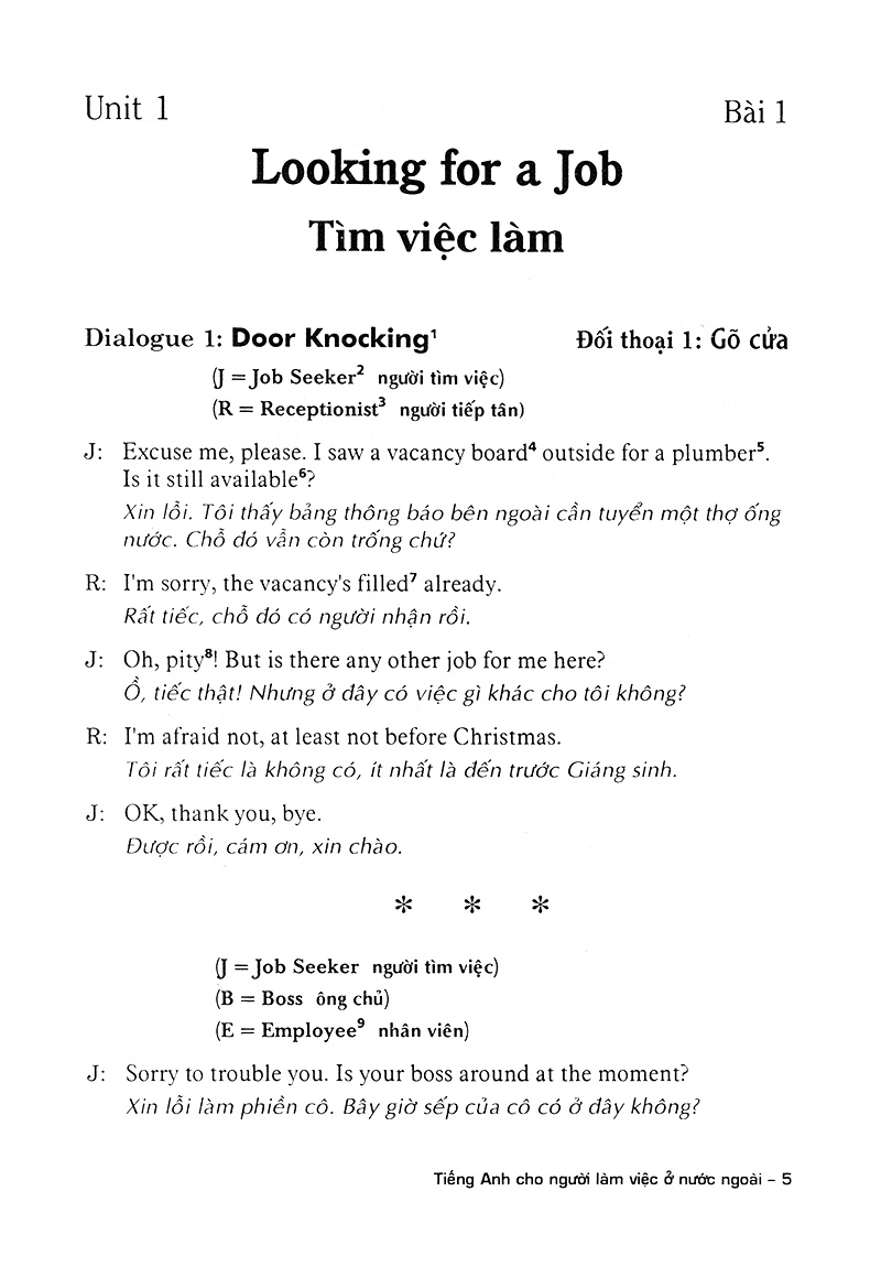 tiếng anh cho người làm việc ở nước ngoài