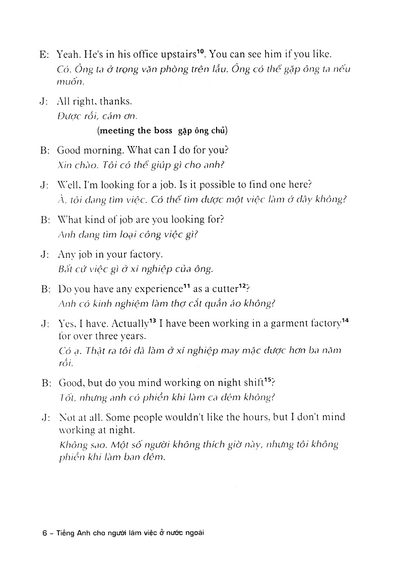 tiếng anh cho người làm việc ở nước ngoài