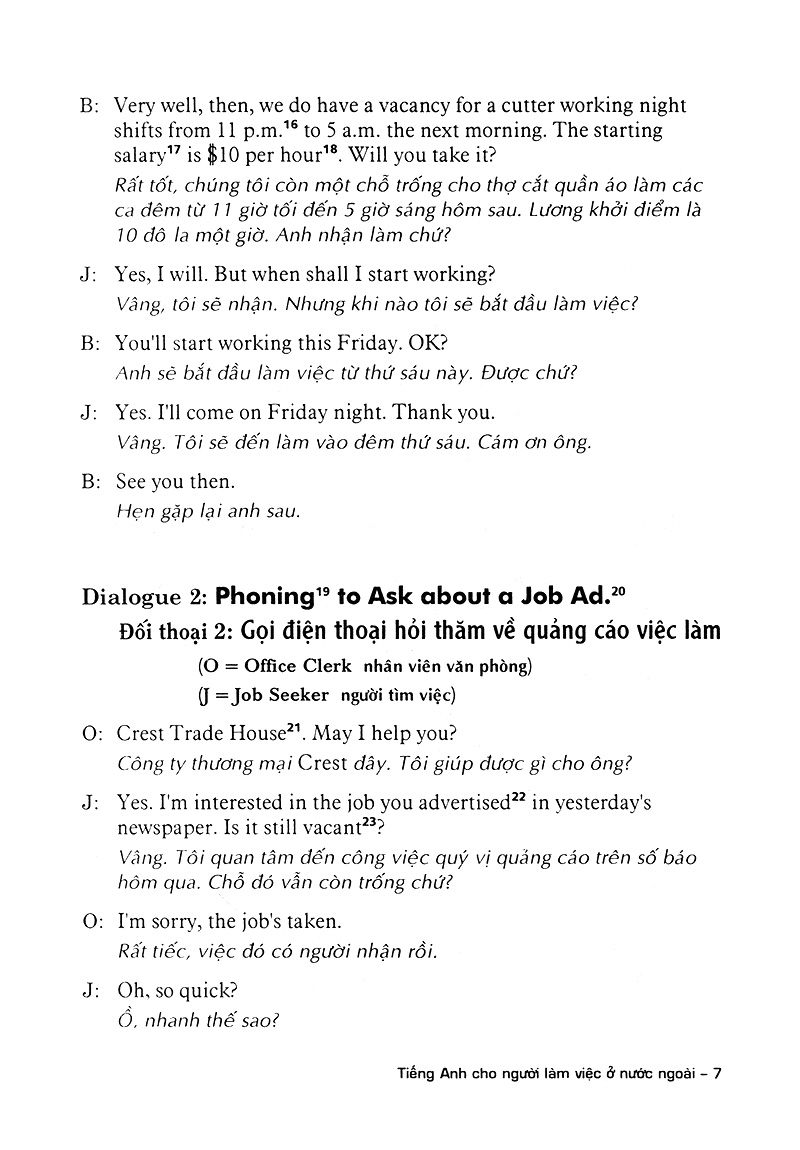 tiếng anh cho người làm việc ở nước ngoài