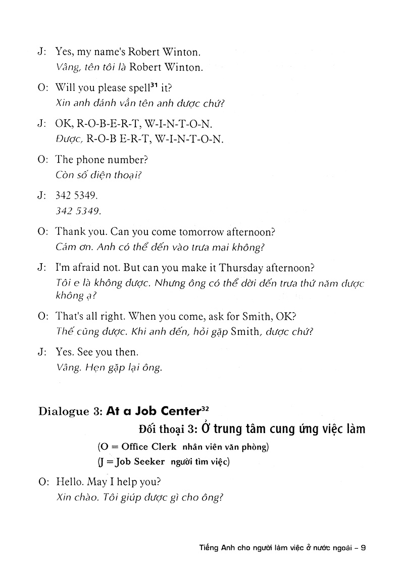 tiếng anh cho người làm việc ở nước ngoài