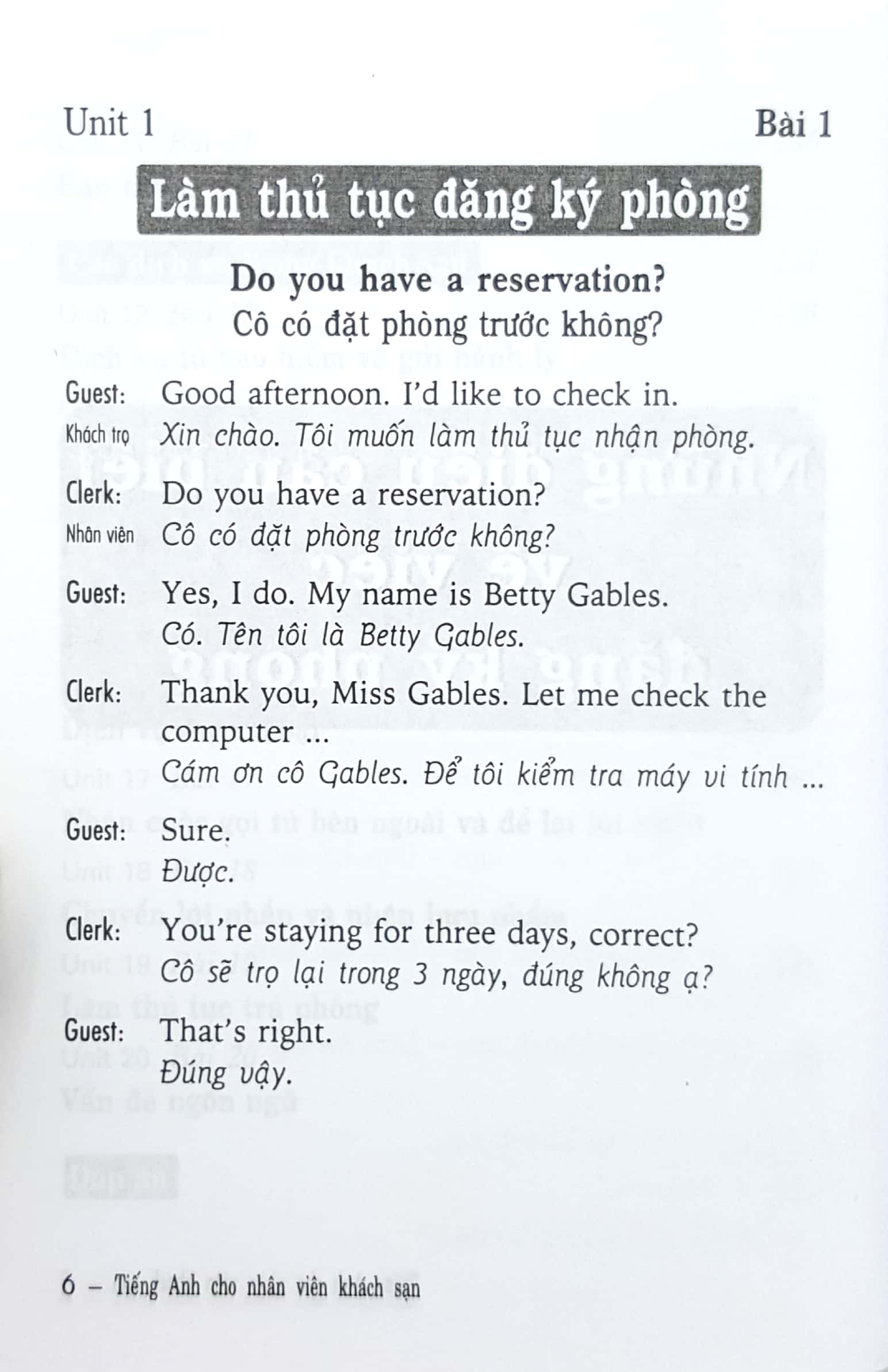 tiếng anh cho nhân viên khách sạn - sách bỏ túi