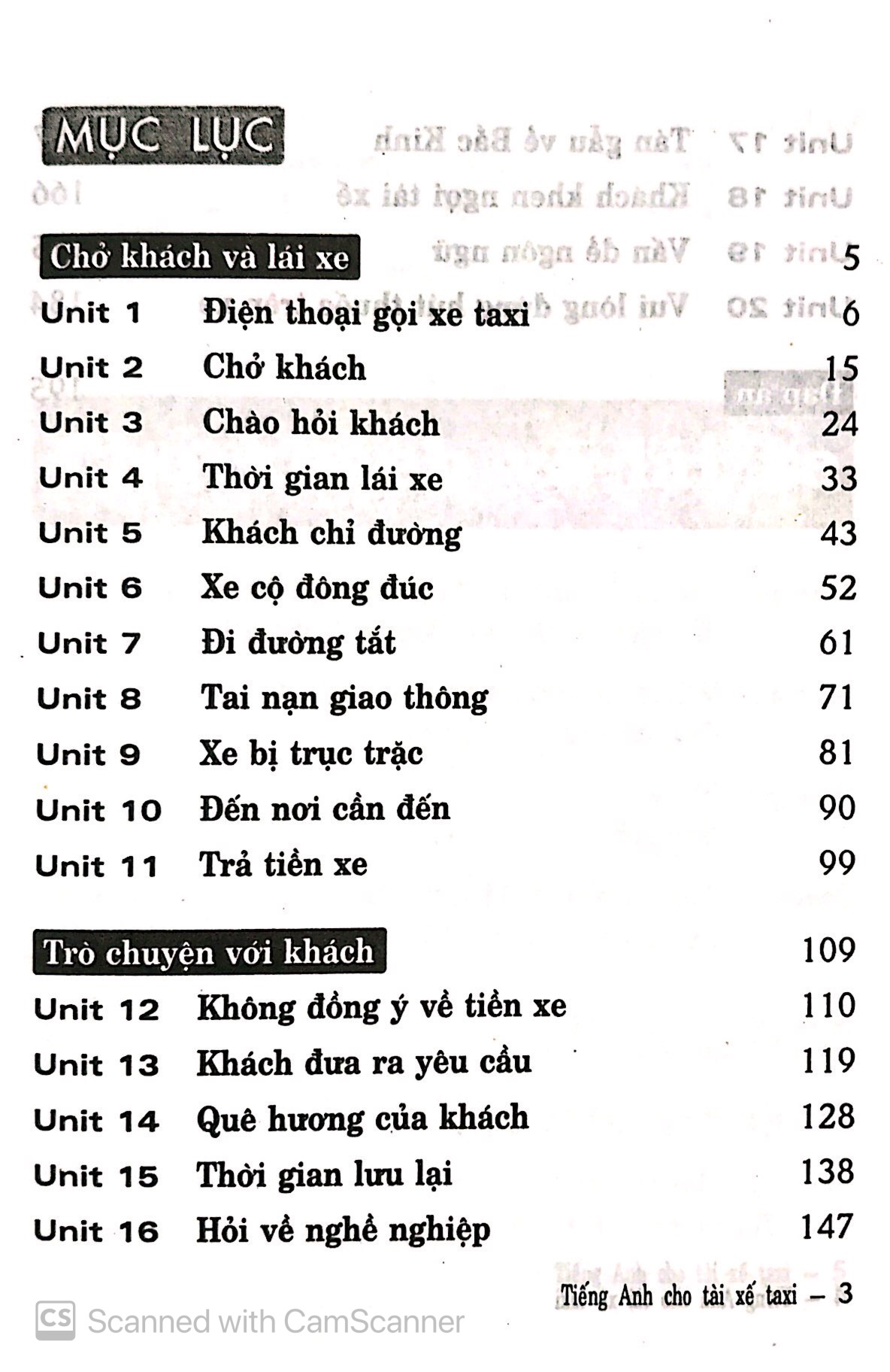 tiếng anh cho tài xế taxi