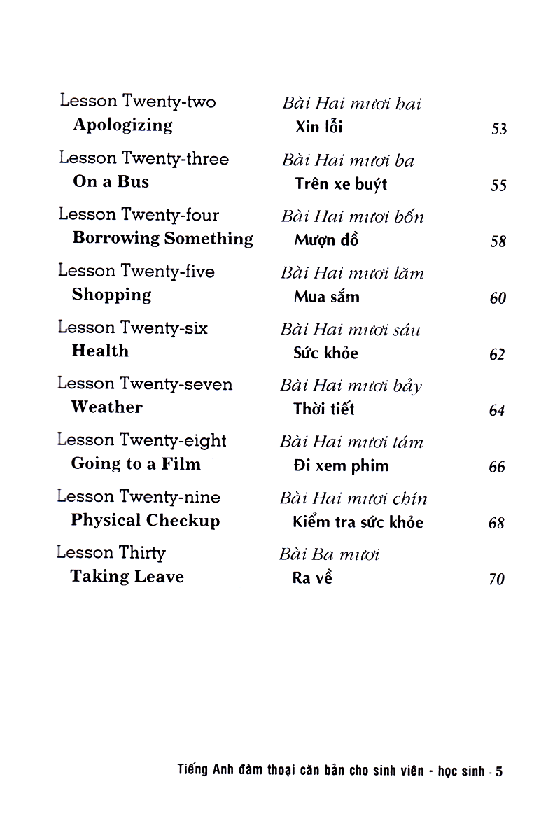 tiếng anh đàm thoại căn bản cho sinh viên học sinh