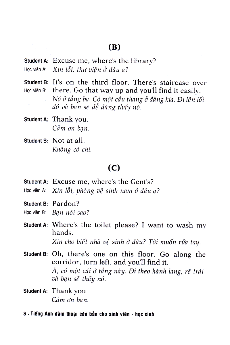 tiếng anh đàm thoại căn bản cho sinh viên học sinh