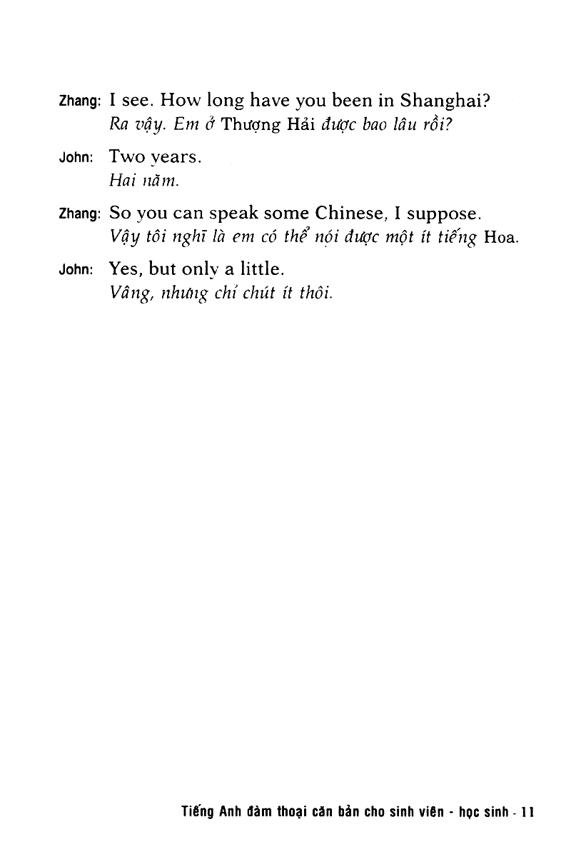 tiếng anh đàm thoại căn bản cho sinh viên học sinh