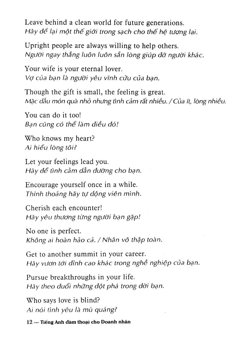 tiếng anh đàm thoại cho doanh nhân