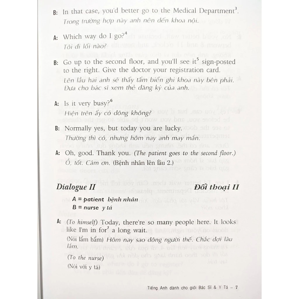 tiếng anh dành cho giới bác sĩ và y tá