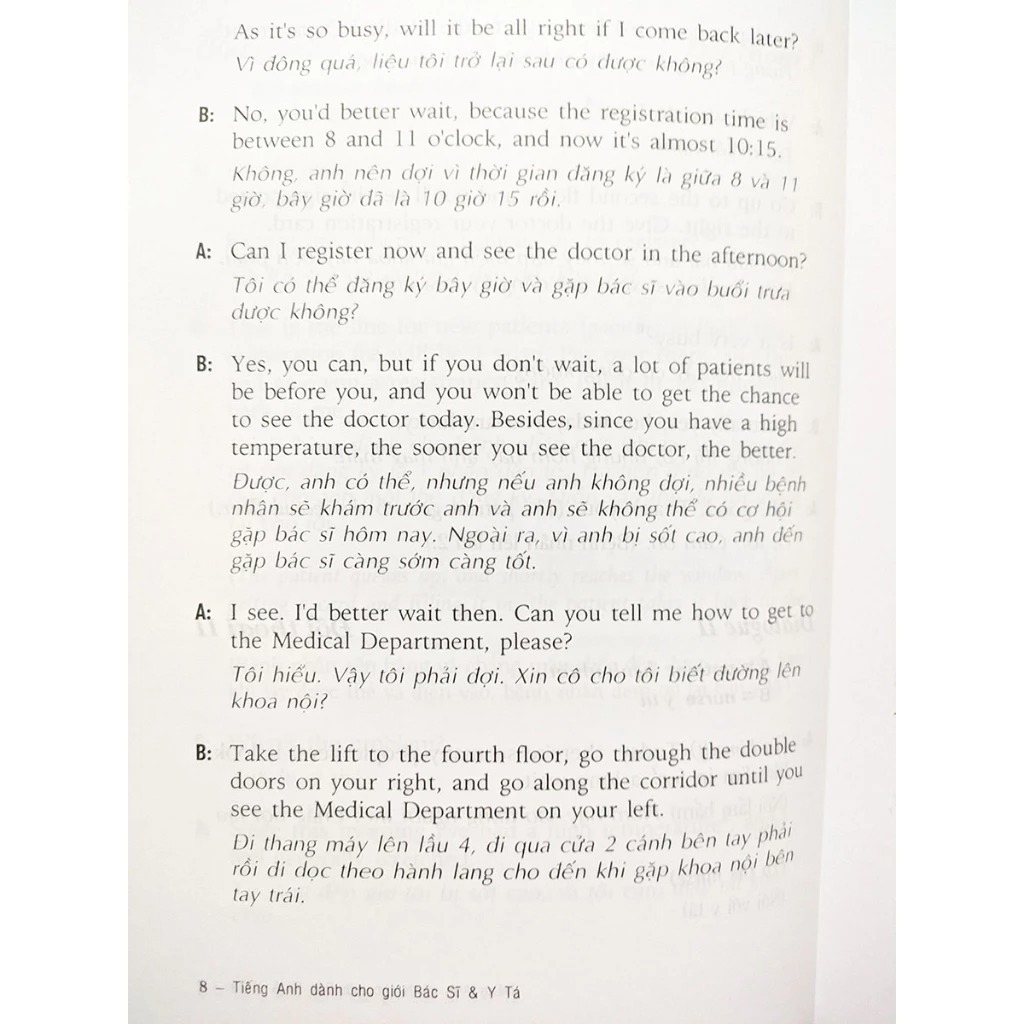 tiếng anh dành cho giới bác sĩ và y tá