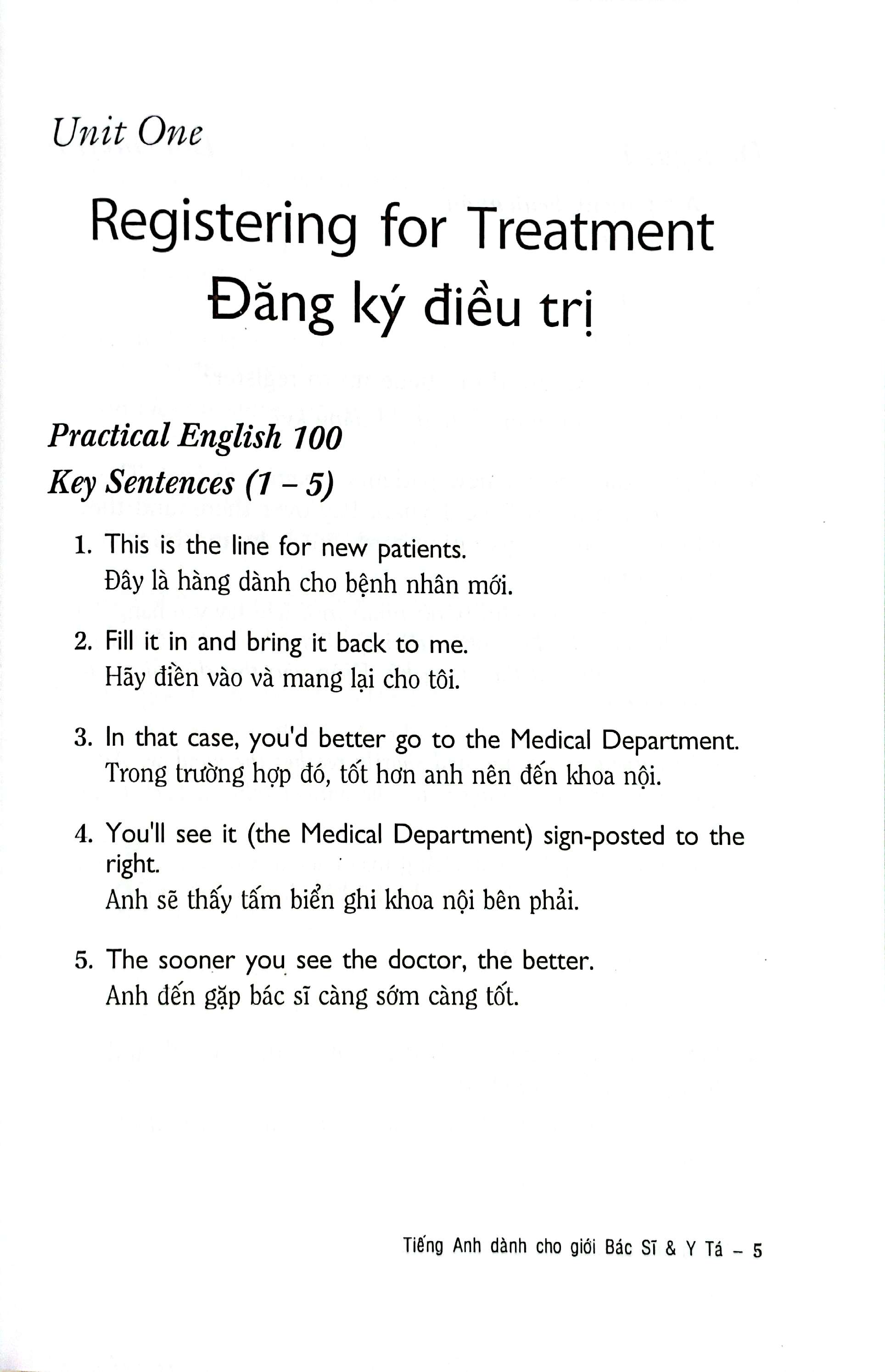 tiếng anh dành cho giới bác sĩ và y tá