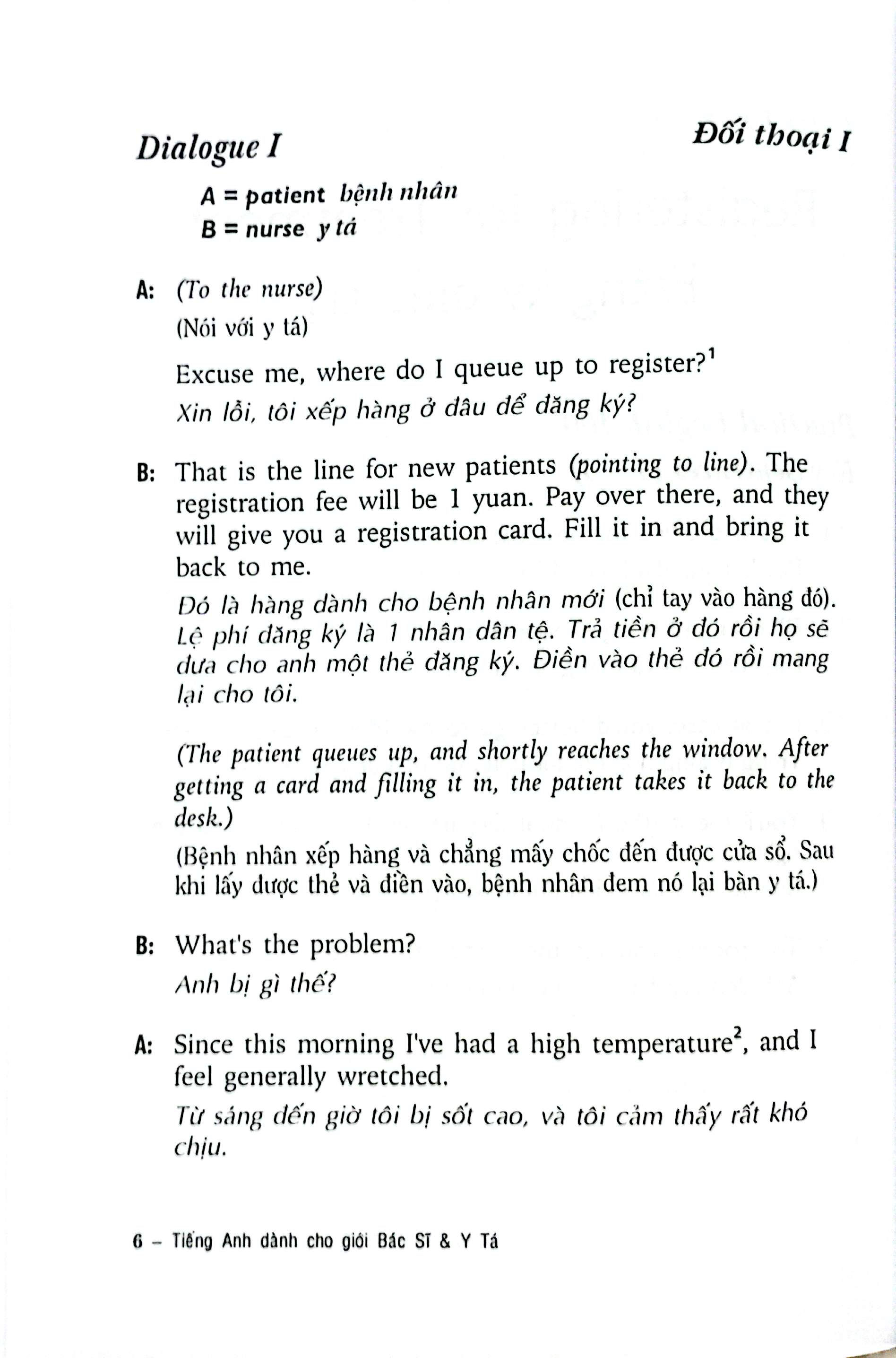 tiếng anh dành cho giới bác sĩ và y tá