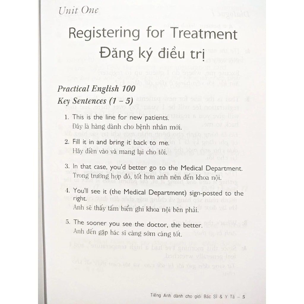 tiếng anh dành cho giới bác sĩ và y tá