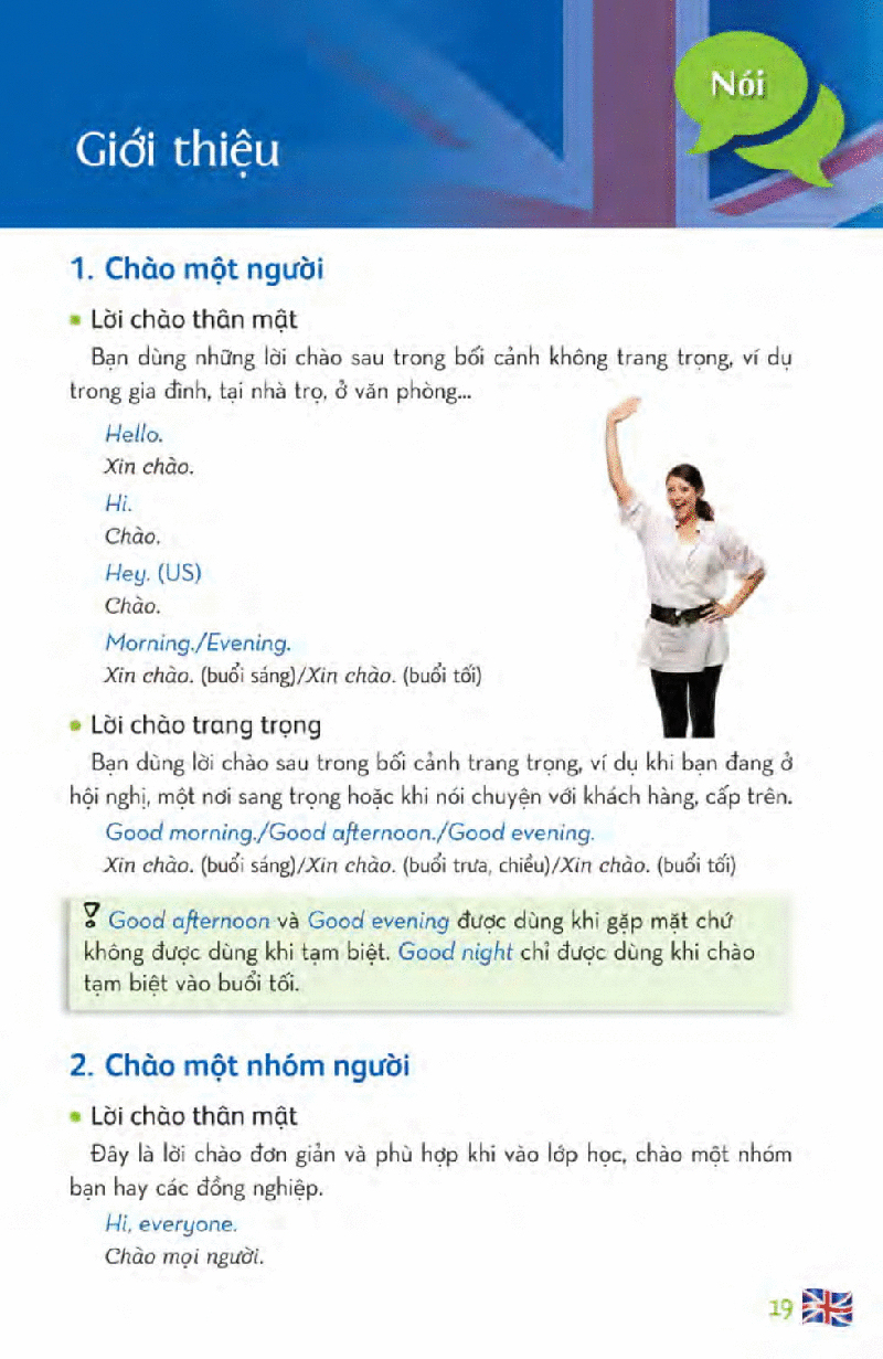 tiếng anh giao tiếp bằng lời nói và câu viết