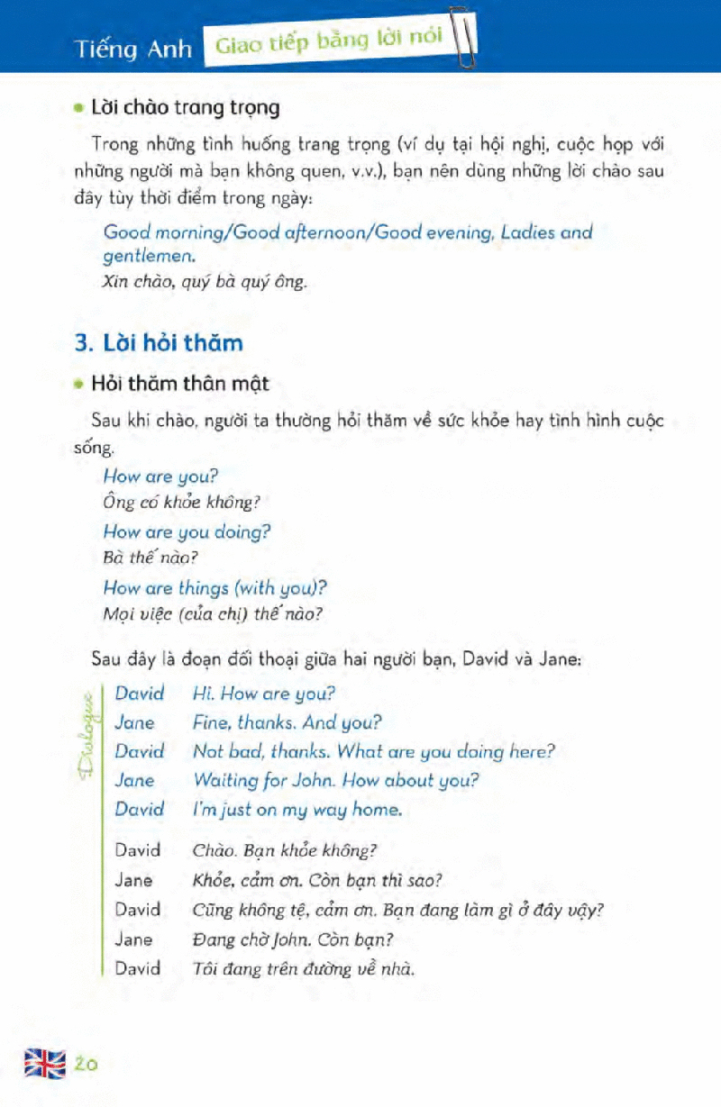 tiếng anh giao tiếp bằng lời nói và câu viết