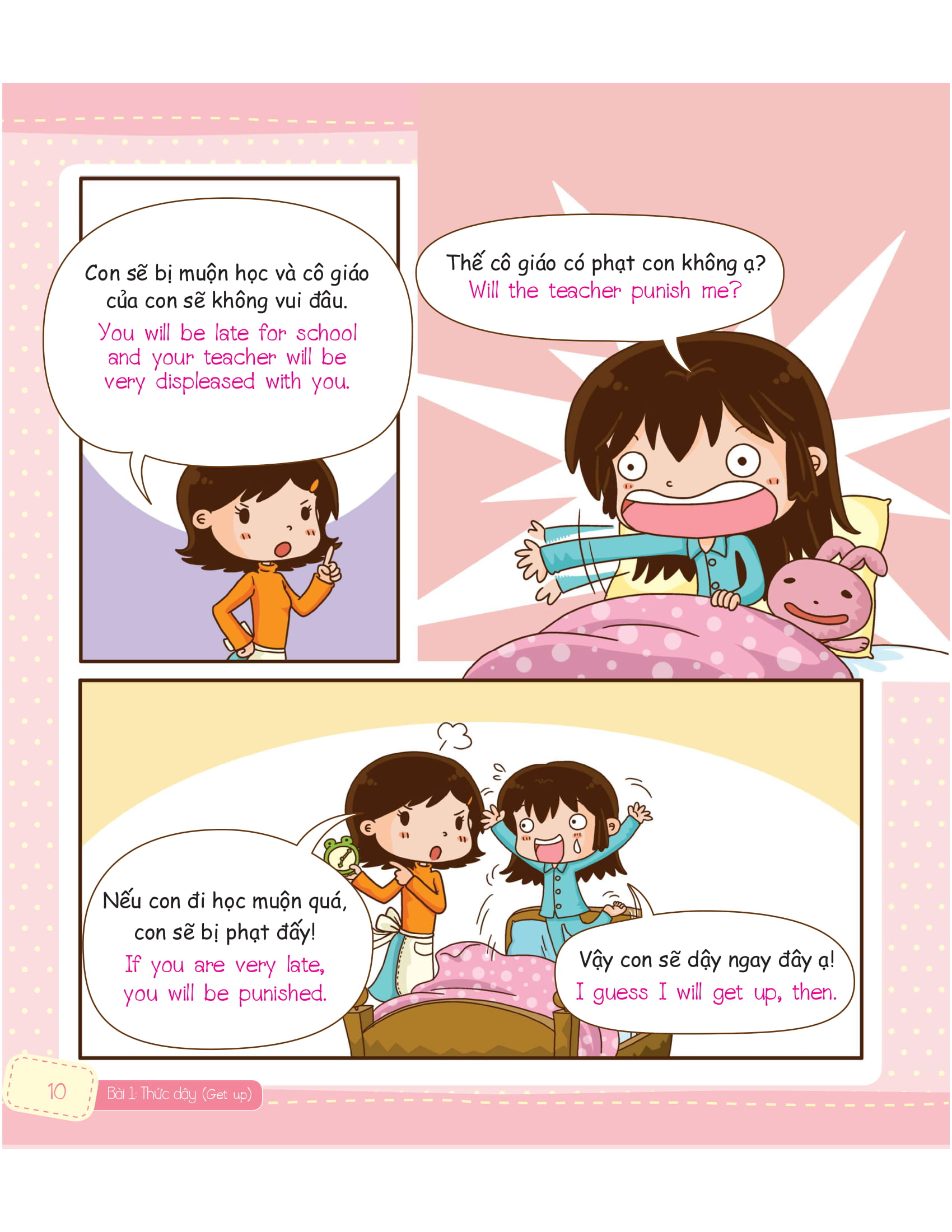 tiếng anh giao tiếp cho trẻ em - daily routines - nếp sinh hoạt hằng ngày