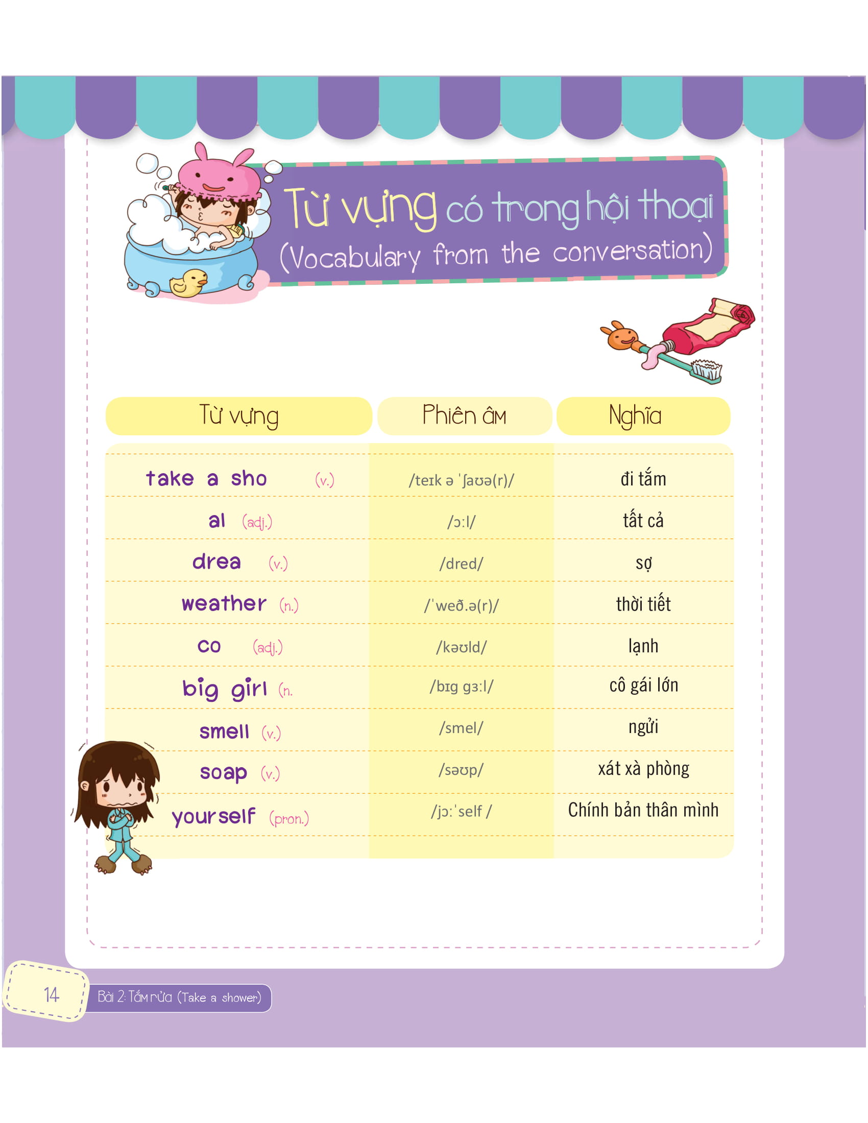 tiếng anh giao tiếp cho trẻ em - daily routines - nếp sinh hoạt hằng ngày