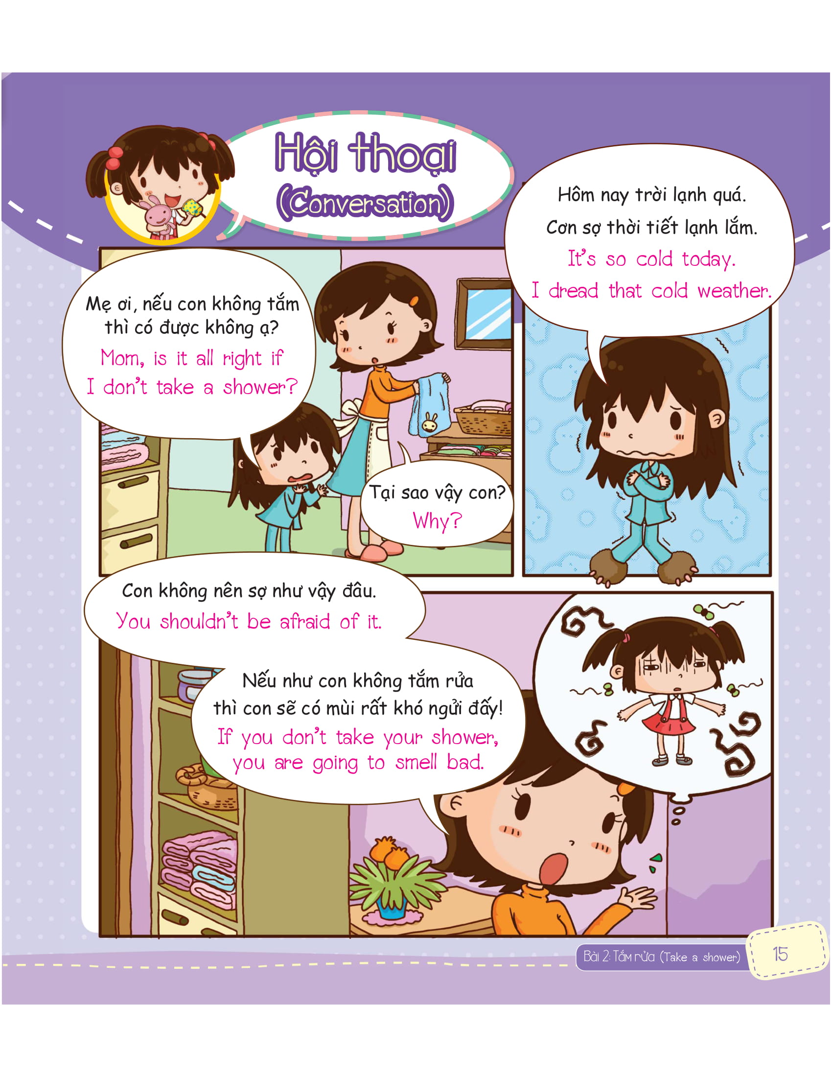 tiếng anh giao tiếp cho trẻ em - daily routines - nếp sinh hoạt hằng ngày