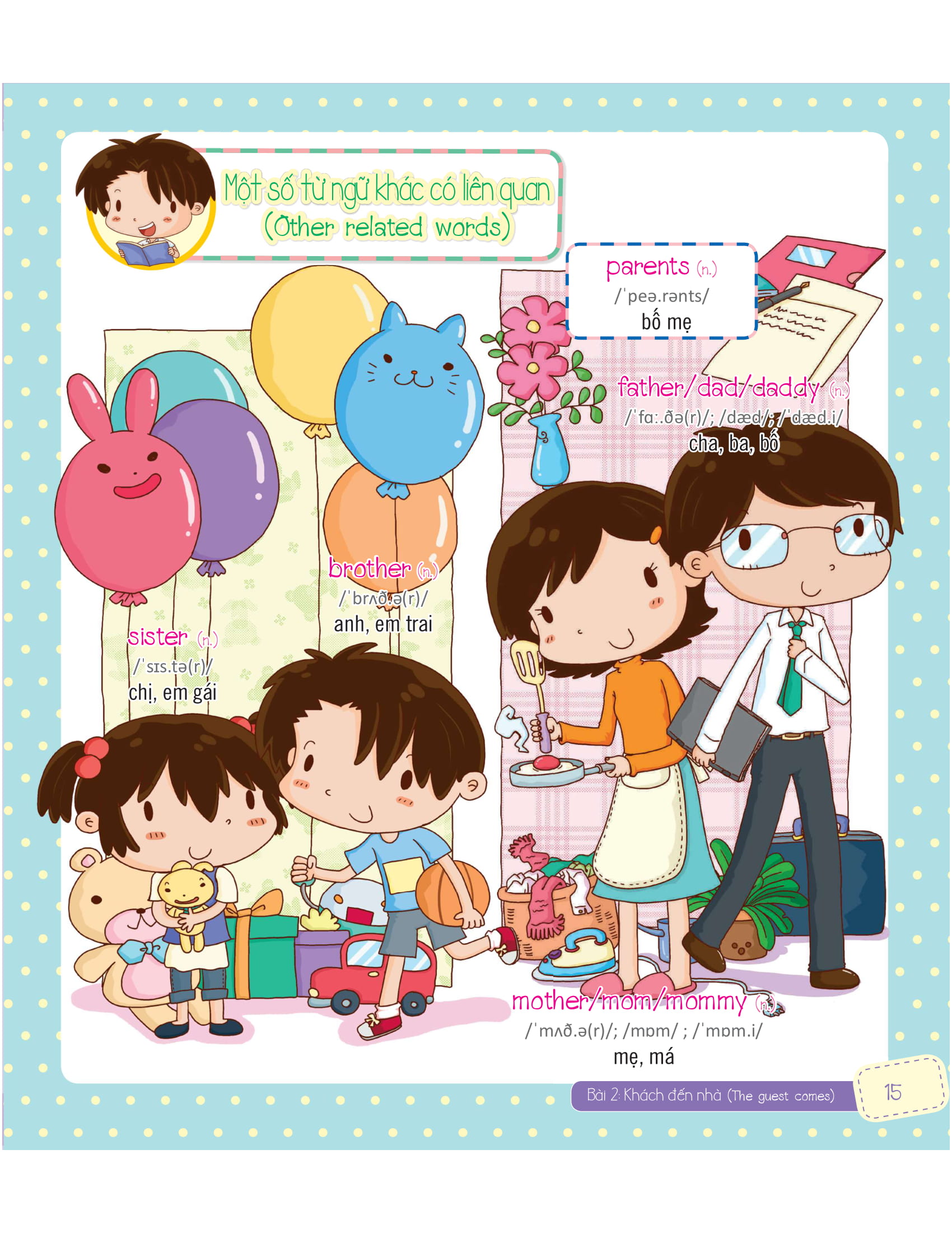 tiếng anh giao tiếp cho trẻ em - familyℹs activities - các hoạt động trong gia đình