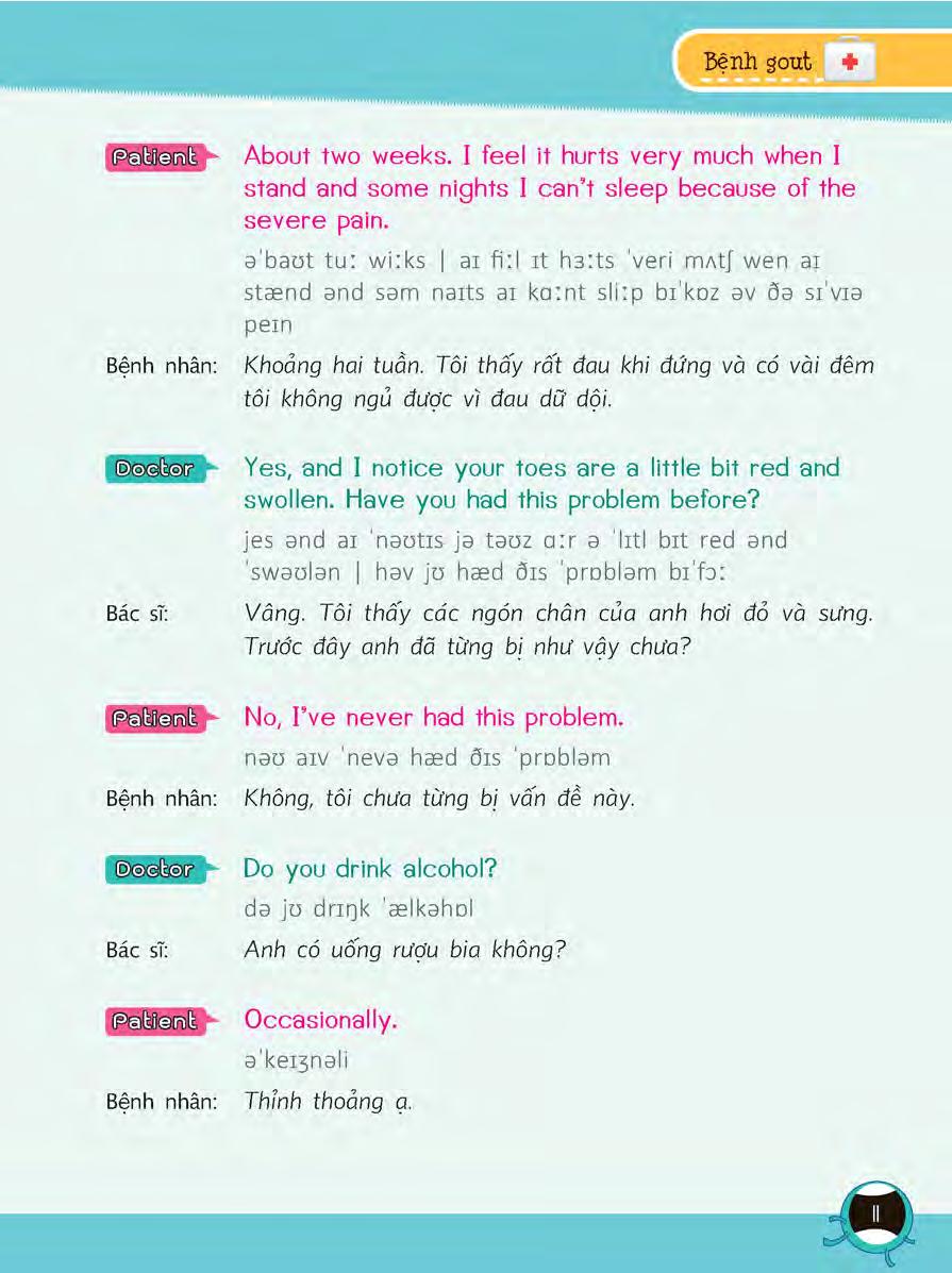 tiếng anh giao tiếp dành cho bác sĩ và bệnh nhân