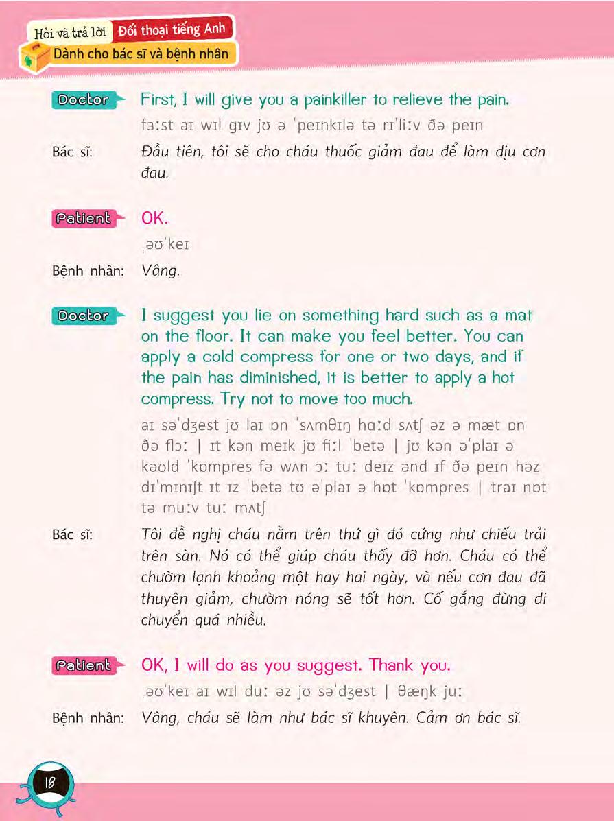tiếng anh giao tiếp dành cho bác sĩ và bệnh nhân