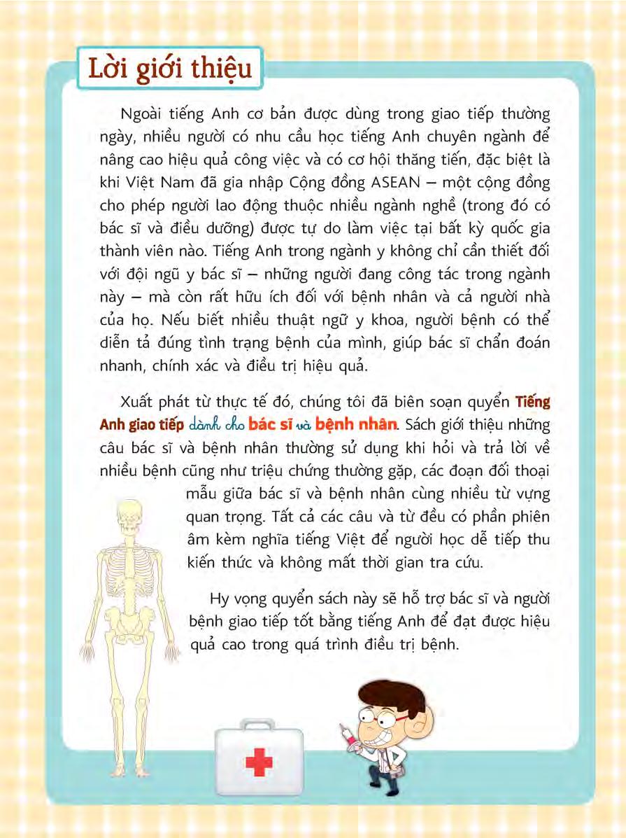 tiếng anh giao tiếp dành cho bác sĩ và bệnh nhân