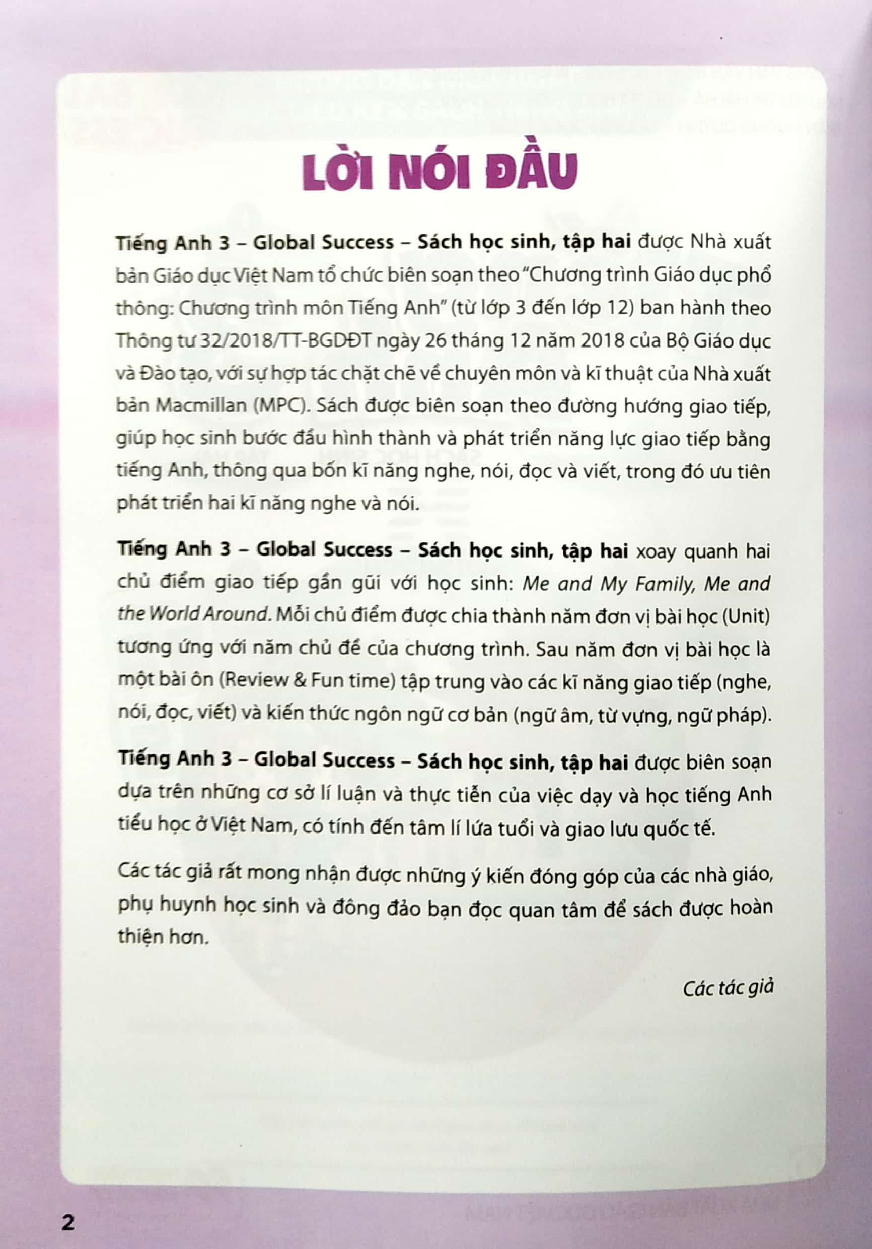 tiếng anh lớp 3 - global success - tập 2 - sách học sinh (2023)