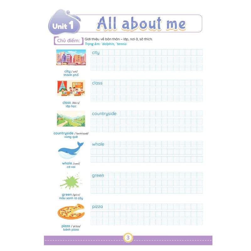 Tiếng Anh Lớp 5 - Notebook - Bài Tập Luyện Viết, Từ Vựng Và Ngữ Pháp - Ảnh 5