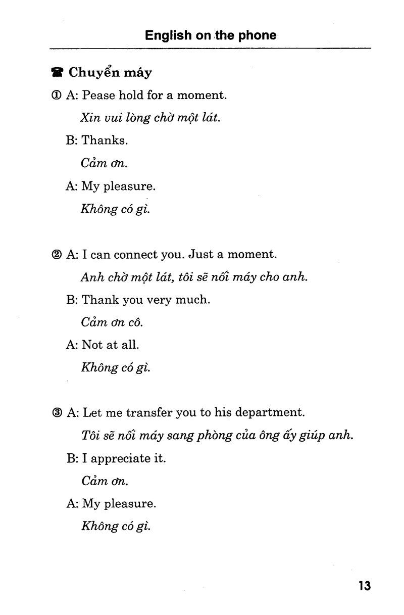 tiếng anh qua điện thoại - kèm cd