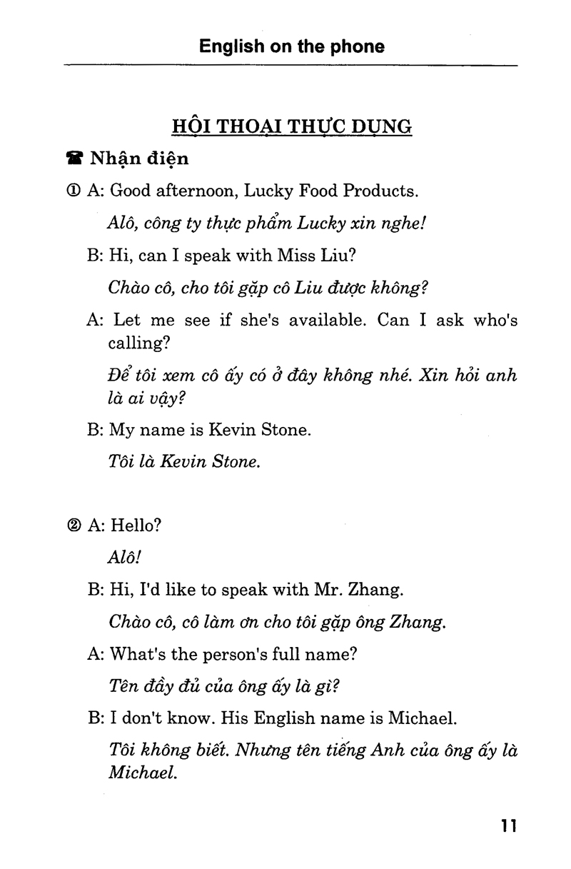 tiếng anh qua điện thoại - kèm cd