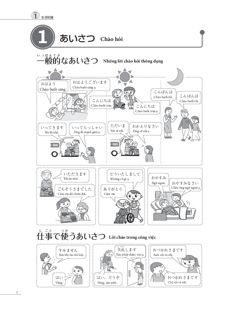 tiếng nhật chuyên ngành điều dưỡng dành cho người mới bắt đầu - kiến thức đời sống và giao tiếp