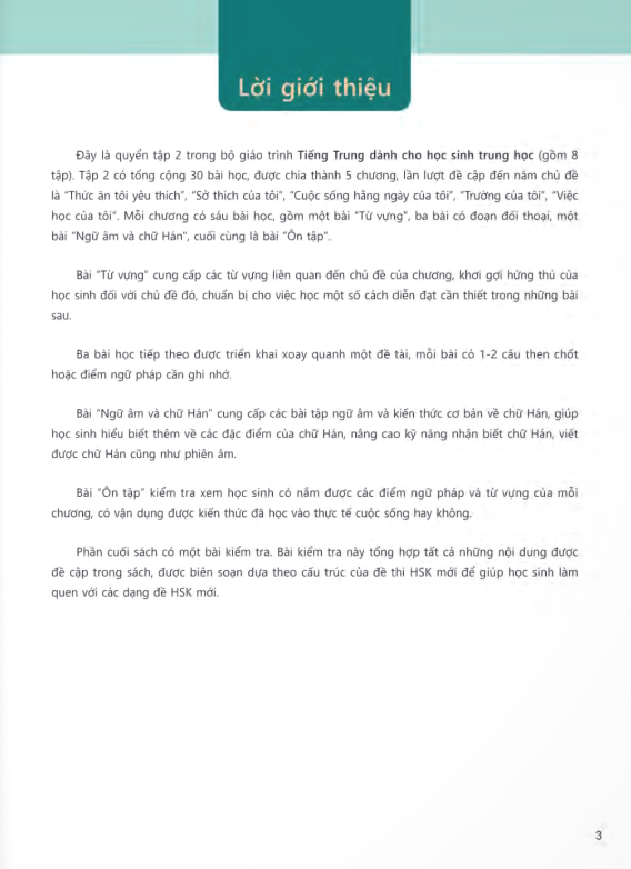 tiếng trung dành cho học sinh trung học - tập 2