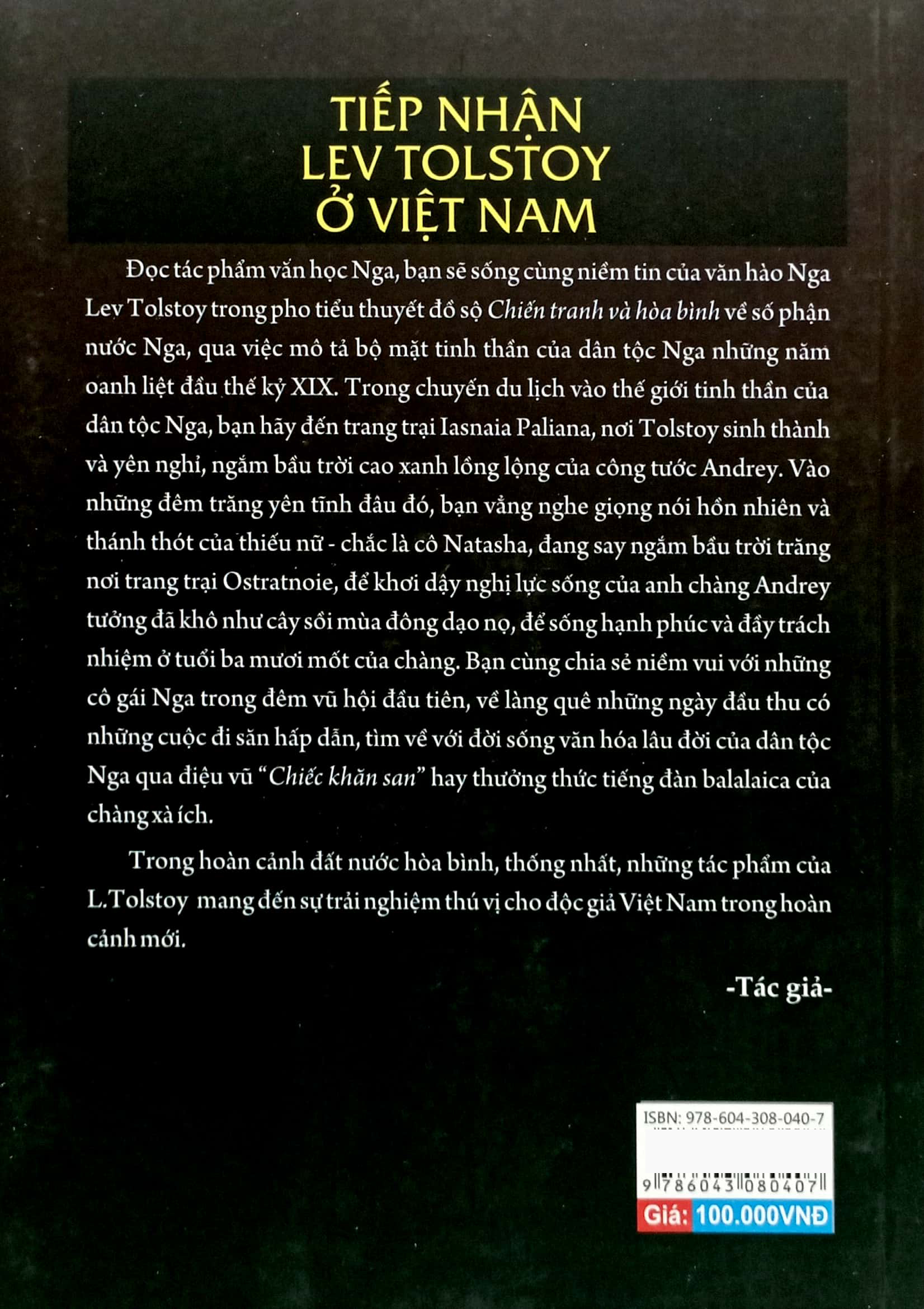 tiếp nhận levtolstoy ở việt nam