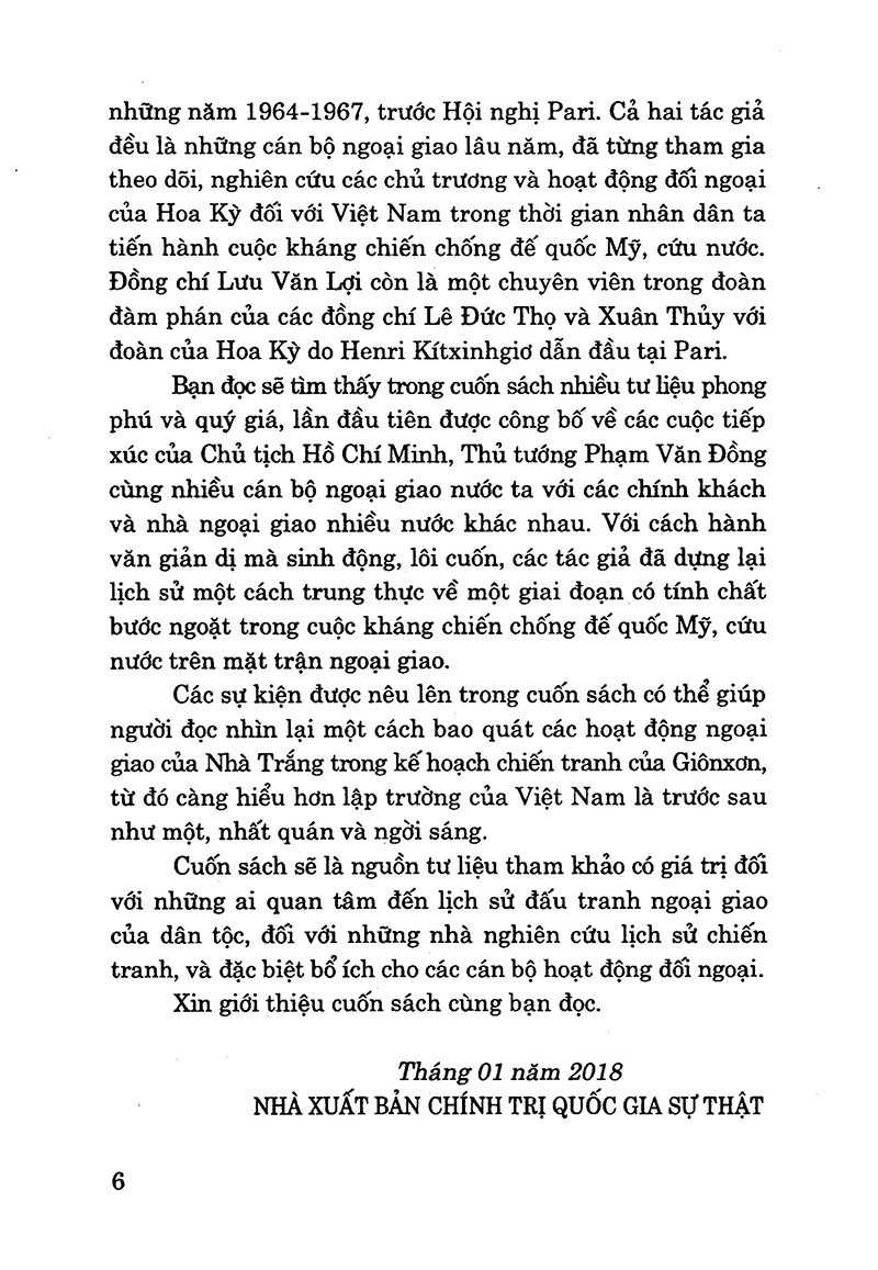 tiếp xúc bí mật việt nam - hoa kỳ trước hội nghị pari (tái bản 2023)