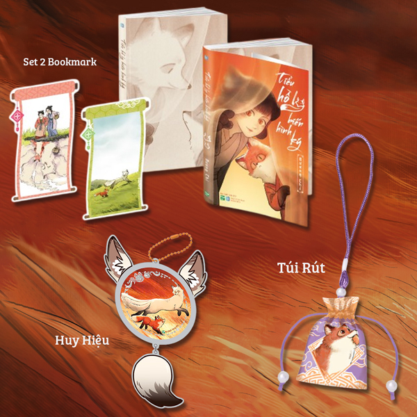 tiểu hồ ly biến hình ký - bản sưu tầm - tặng kèm 2 bookmark + 1 huy hiệu kèm vỏ đựng + 1 túi rút