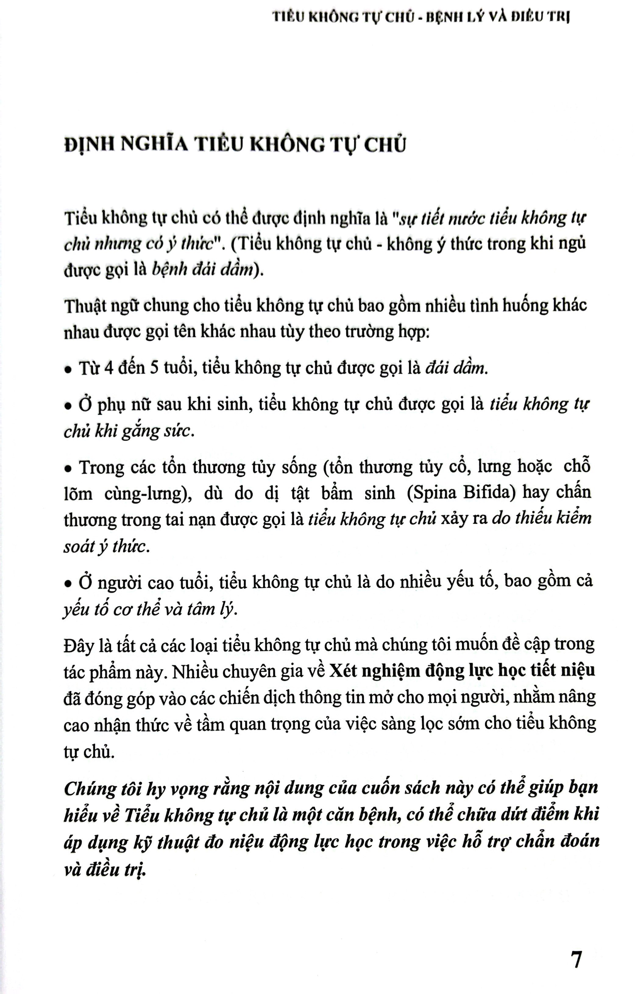 Tieu Khong Tu Chu - Benh Ly Va Dieu Tri