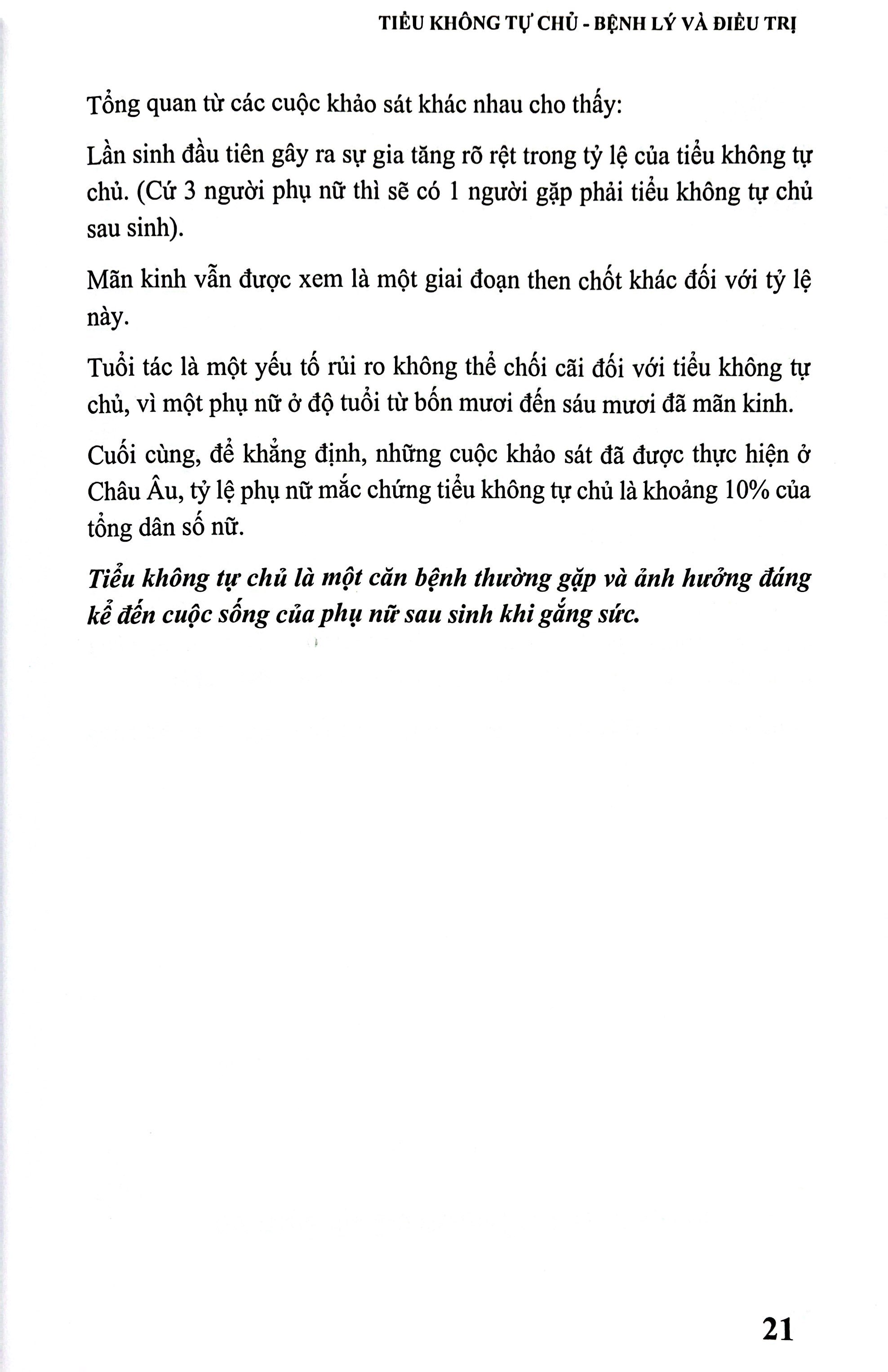 Tieu Khong Tu Chu - Benh Ly Va Dieu Tri