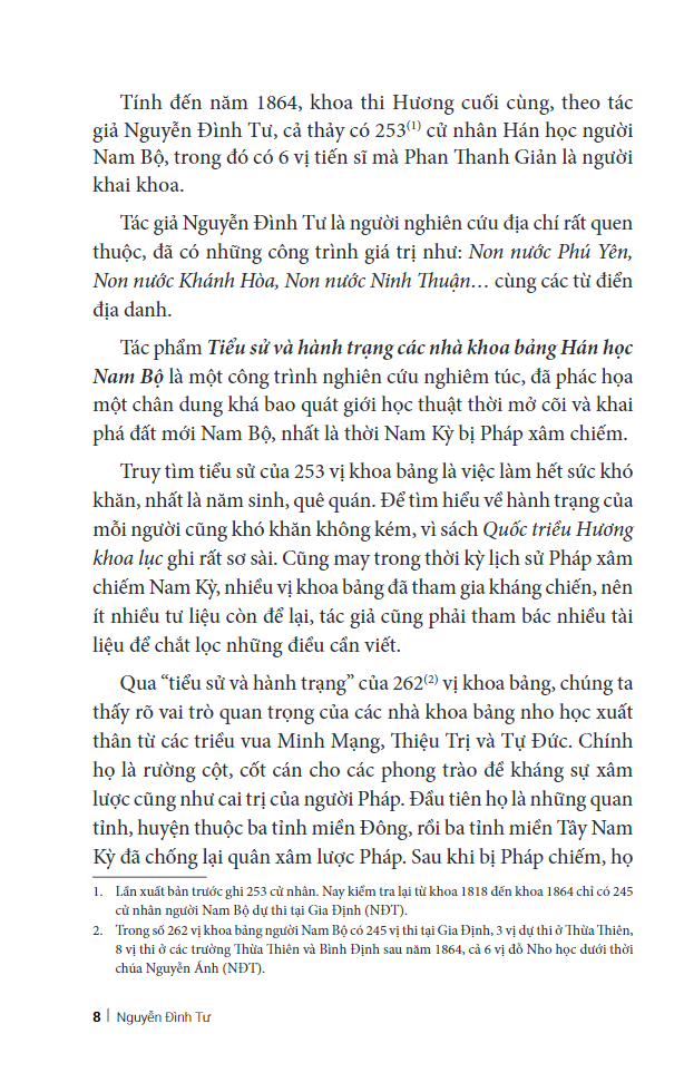 tiểu sử và hành trạng các nhà khoa bảng hán học nam bộ