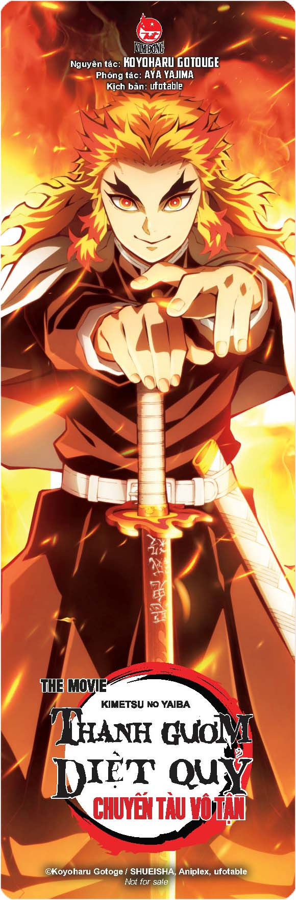 tiểu thuyết thanh gươm diệt quỷ - bản điện ảnh - chuyến tàu vô tận - tặng kèm bookmark pvc reigen