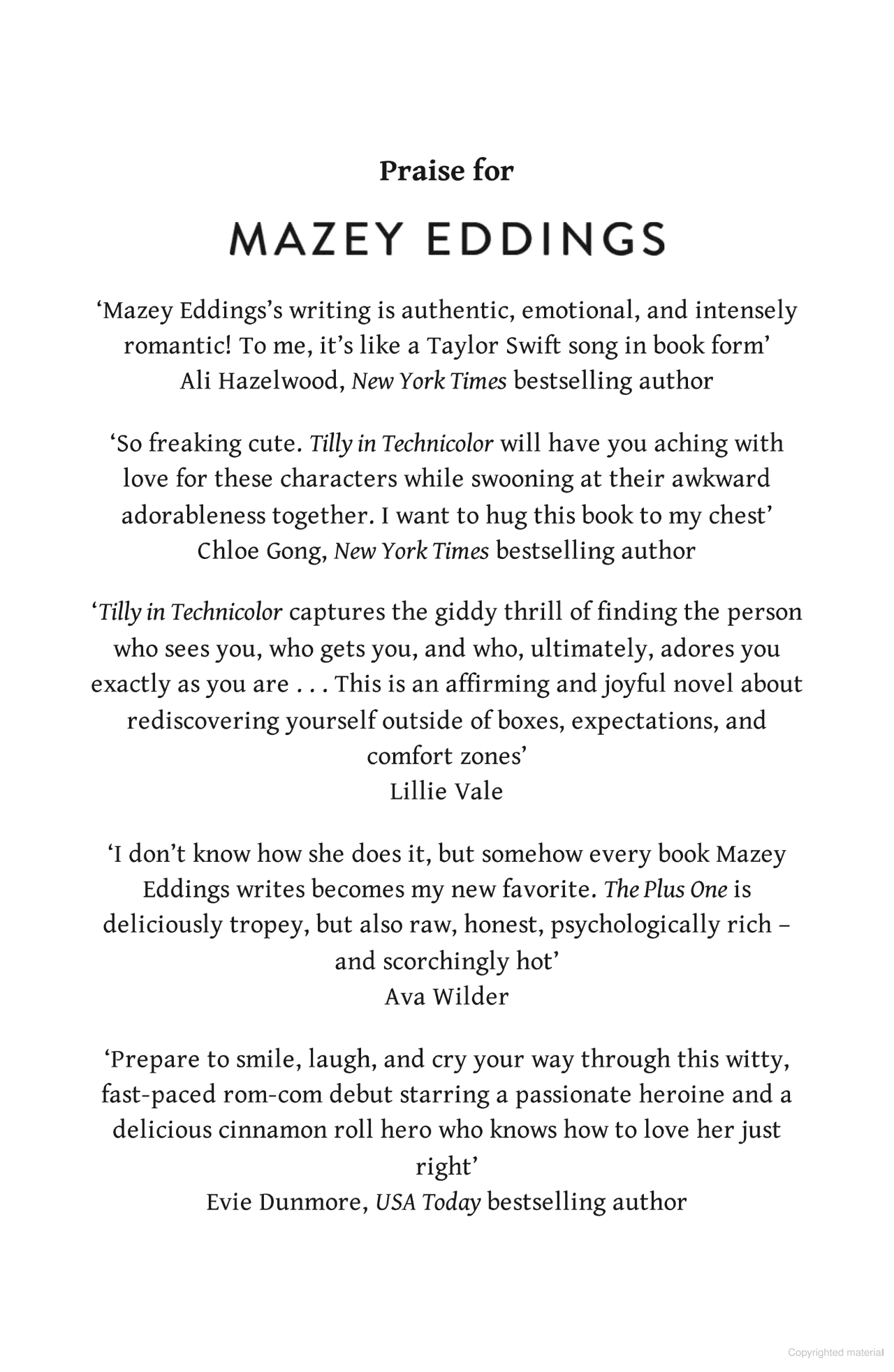 tilly in technicolor