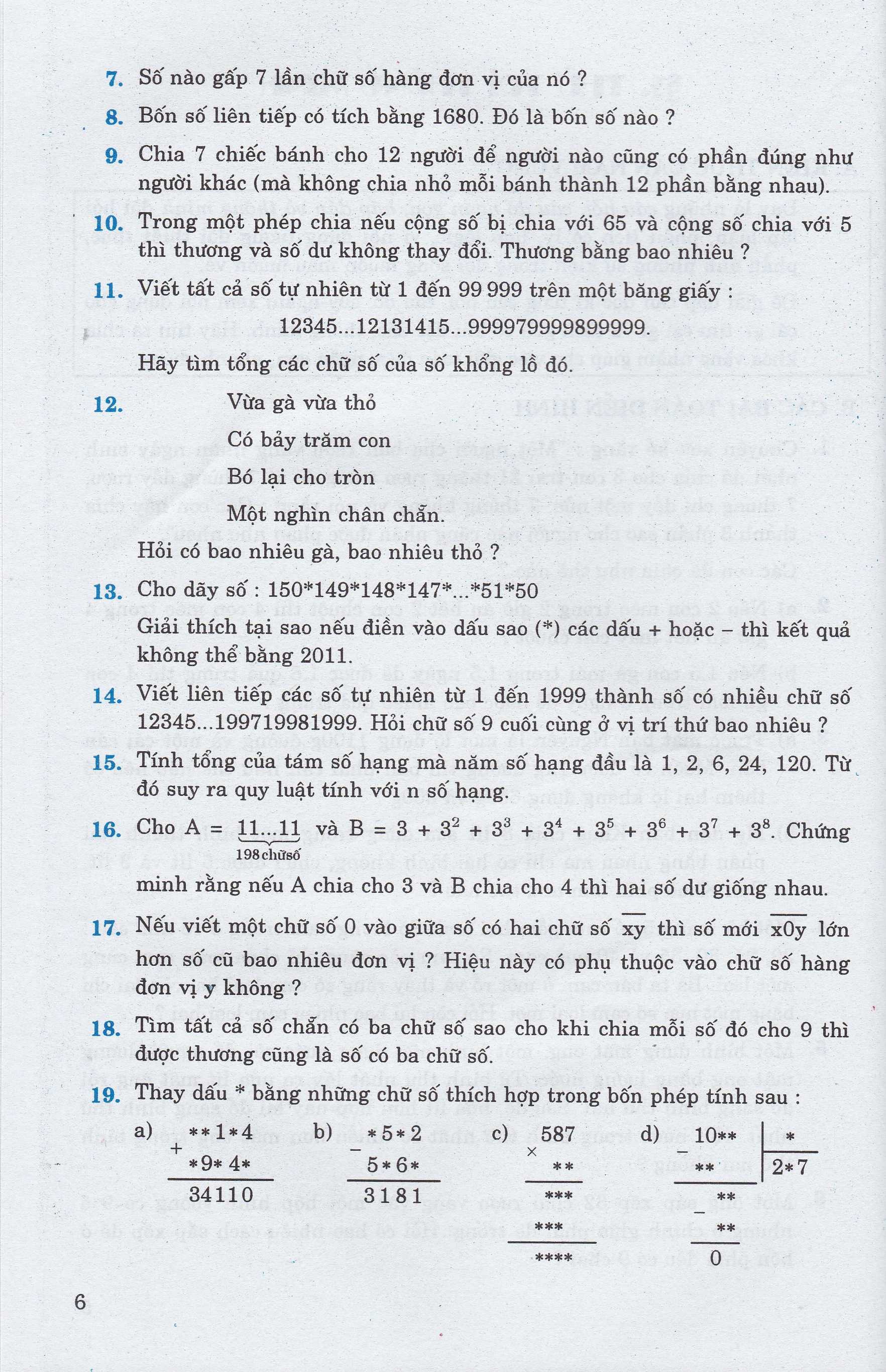 tìm chìa khóa vàng giải bài toán hay (dùng cho lớp 6-7)