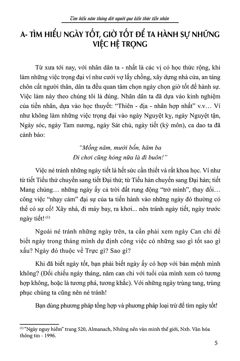 tìm hiểu năm tháng đời người qua kiến thức của tiền nhân