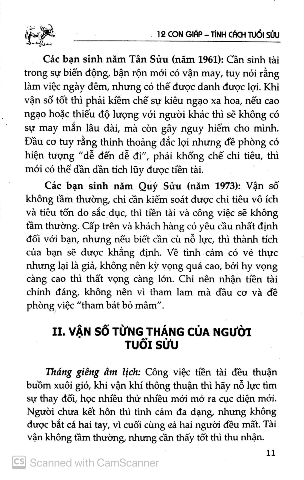 tìm hiểu tính cách con người qua năm sinh - tuổi sửu