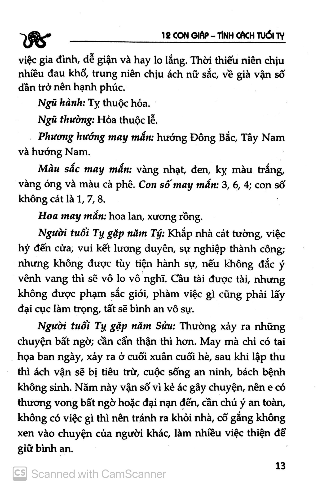 tìm hiểu tính cách con người qua năm sinh - tuổi tỵ
